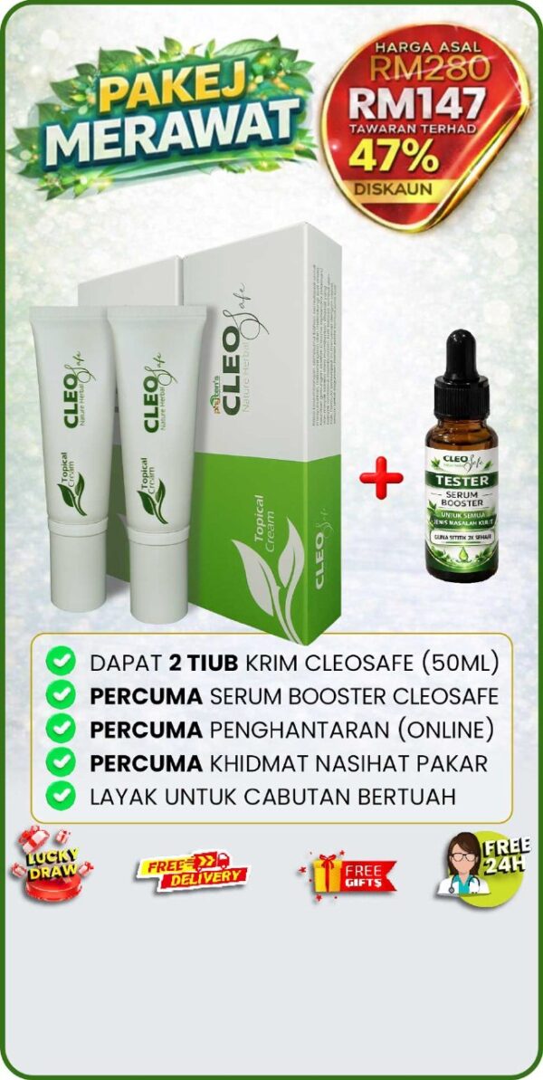 CleoSafe — 2 Tiub + Serum Booster