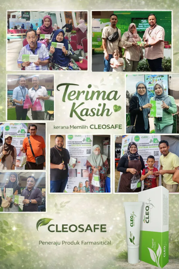 Kolaj aktiviti jenama dan produk CleoSafe